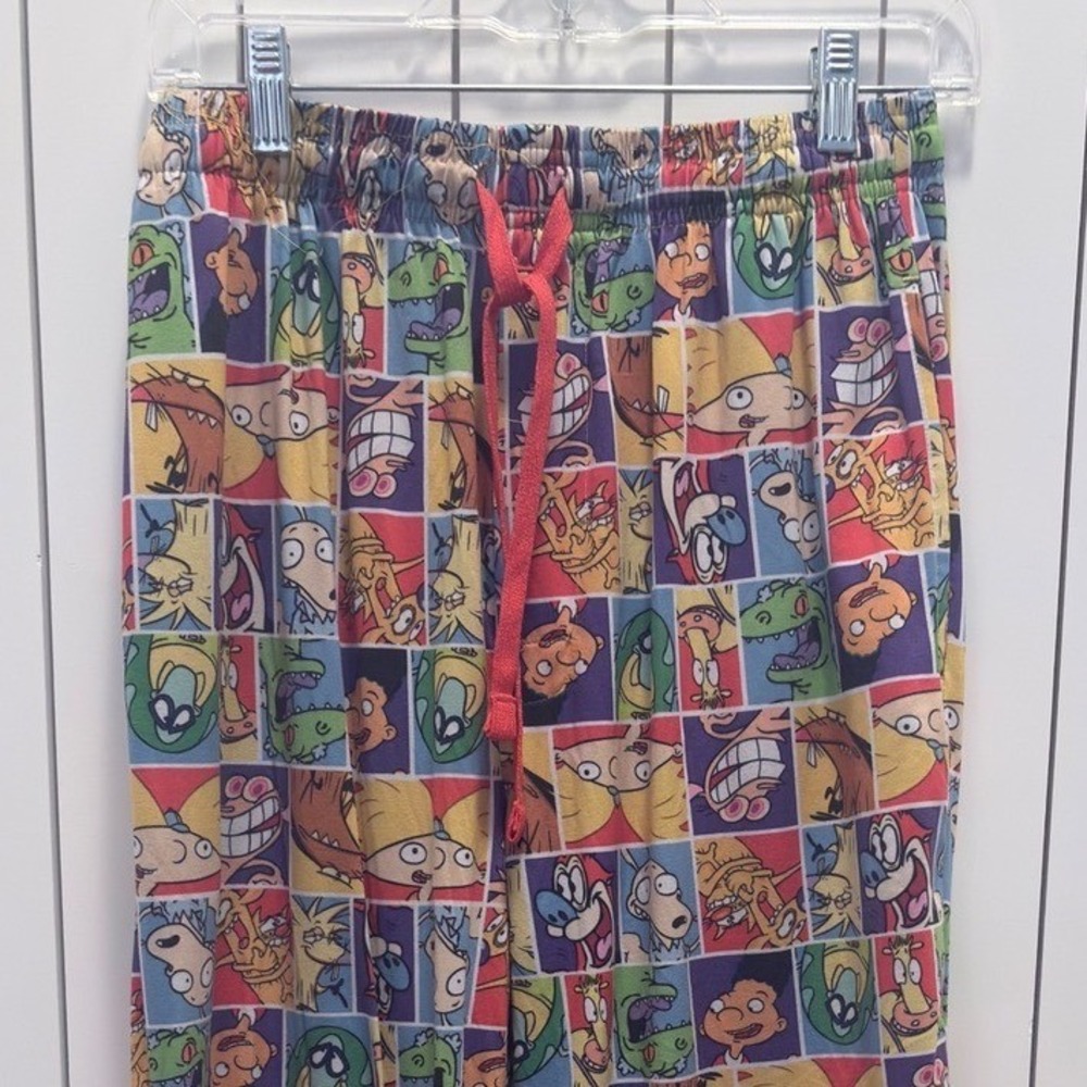 Nickelodeon 90s Y2K Pajama Pants Mens M Multi Color  Cartoon Kidcore